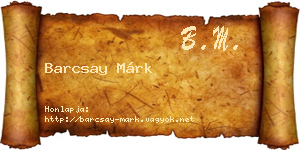 Barcsay Márk névjegykártya